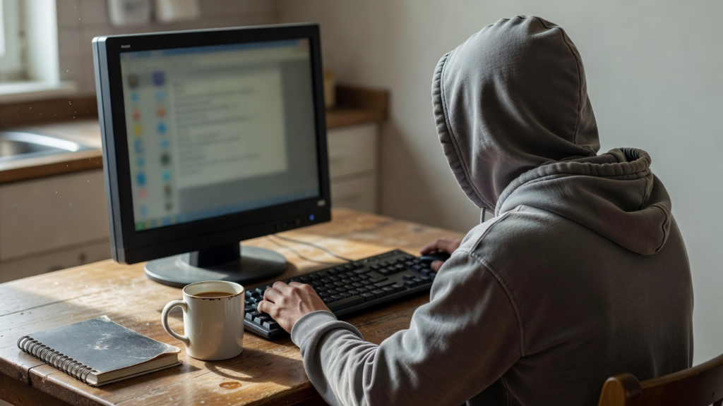 Session restée ouverte sur un téléphone et un ordinateur, illustration d'un accès aux comptes après un vol