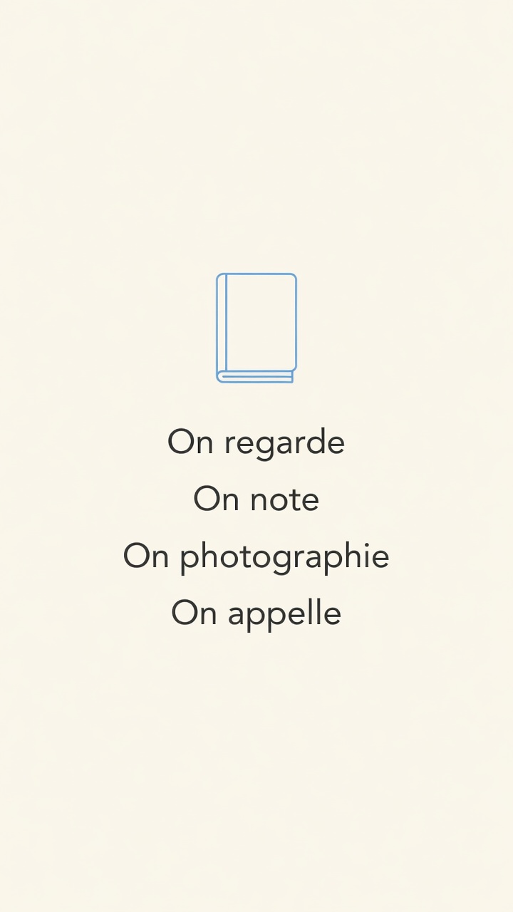 Schéma : on regarde, on note, on photographie, on appelle