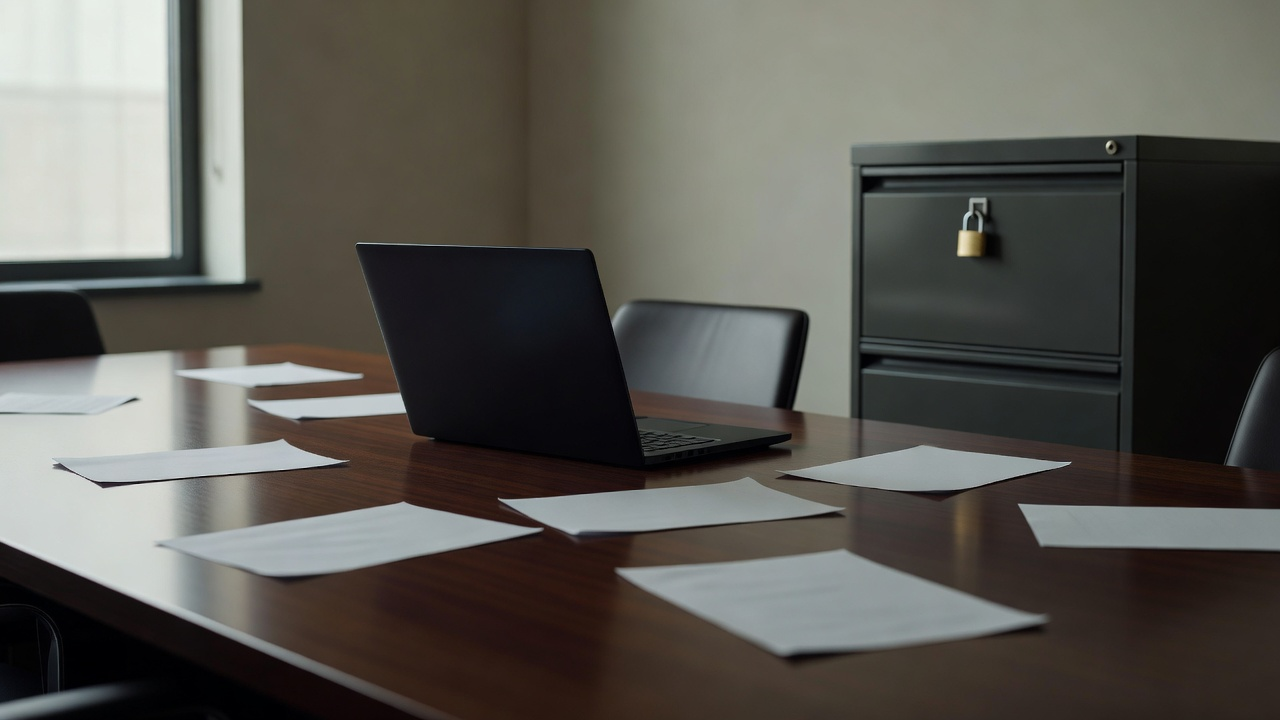 Poste de travail avec un partage de fichiers professionnels et un lien à durée limitée
